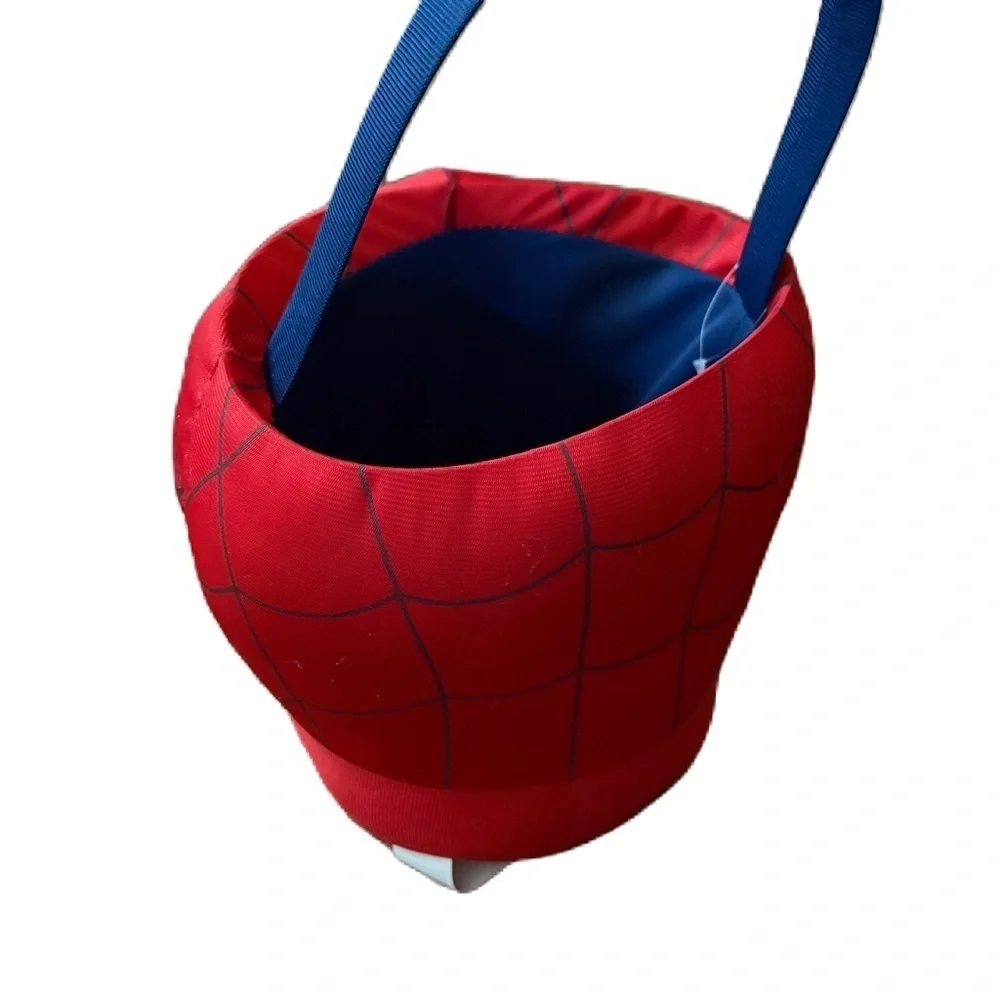 Spider-Man Plush Basket Bin Easter Halloween Red Handle Kids